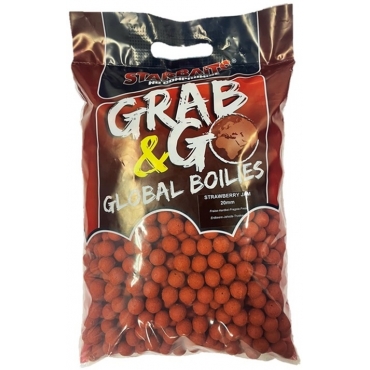 Starbaits Grab & Go Strawberry Jam Boilies 20mm 5kg