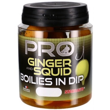 Starbaits Boilies in Dip Ginger Squid 150g 24mm